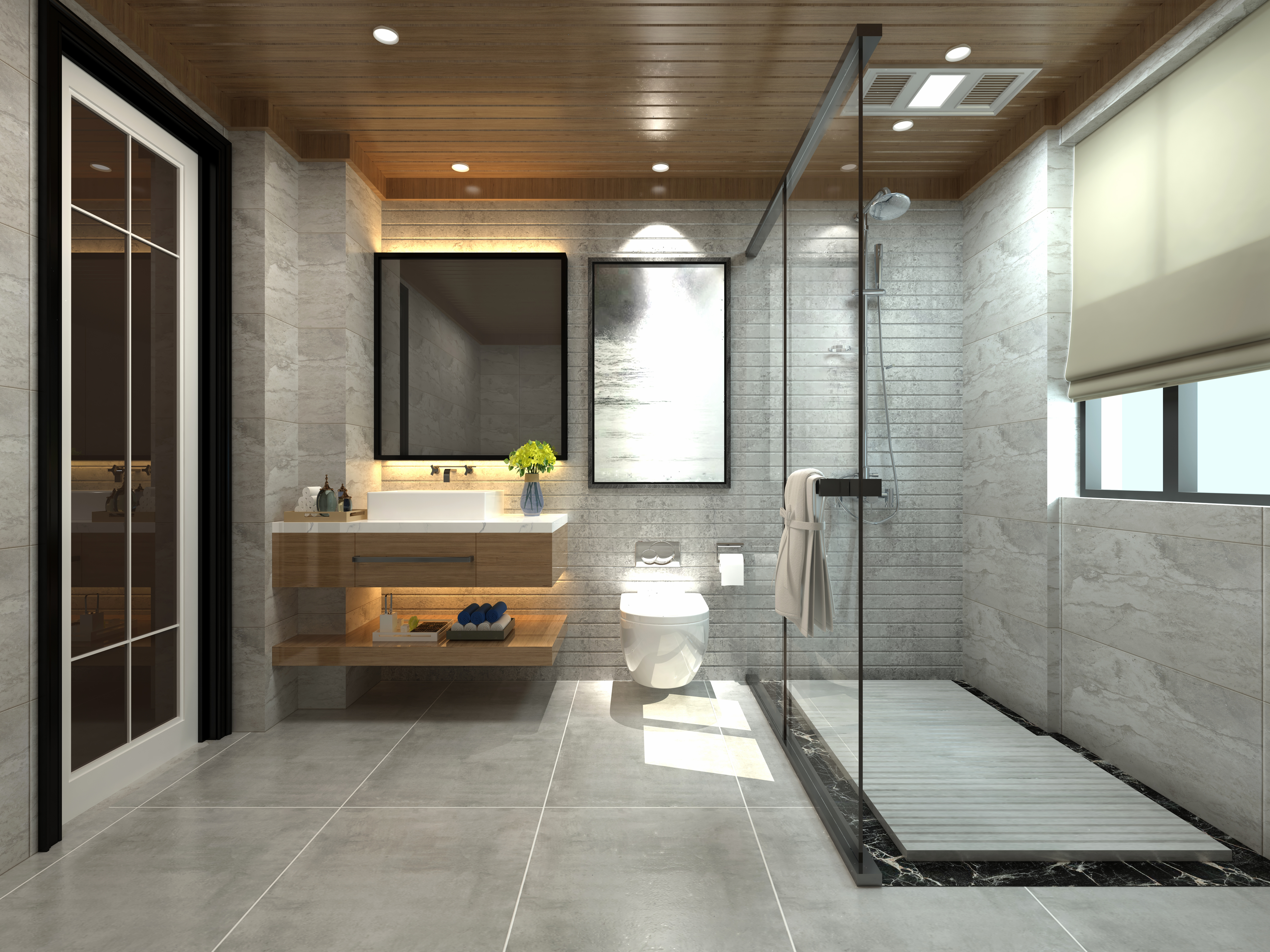All-White Bathrooms Are Getting Drenched in Color